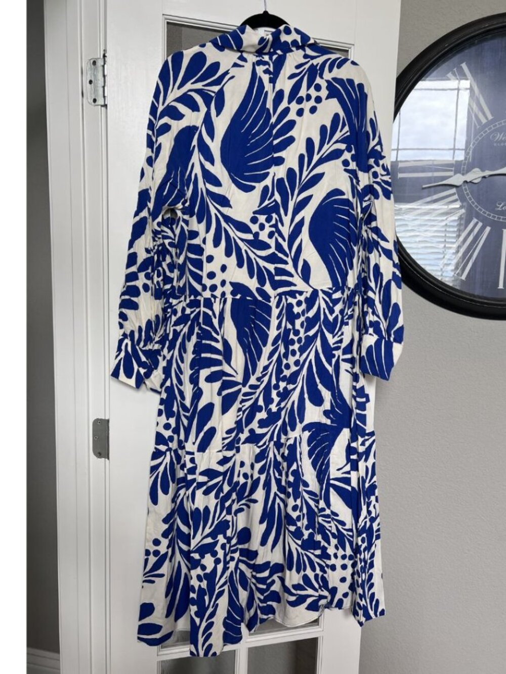 H&M Blue & White Viscose Shirt Dress - Picture 6 of 6